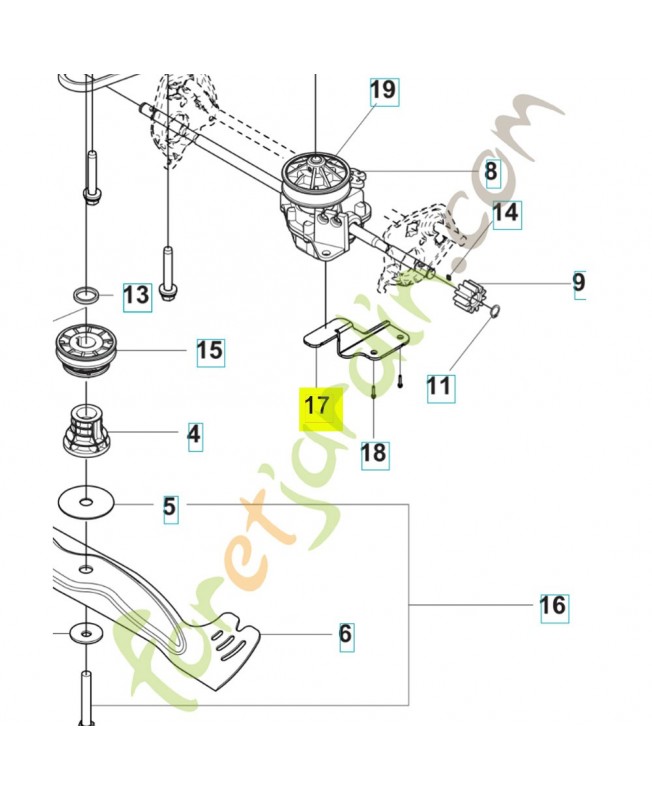 Support de transmission 593973201. Pièce détachée Husqvarna Support de transmission 593973201. Pièce détachée Husqvarna