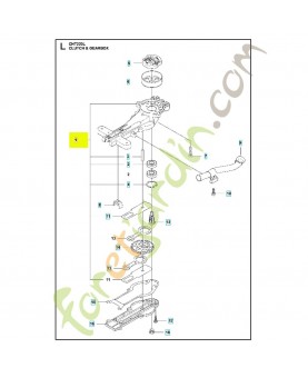 Carter d'engrenage complet 597768201. Pièce détachée Husqvarna