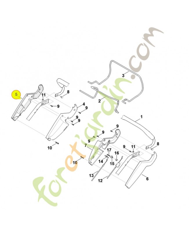 Demi-carter 6375-182-1302. Pièce détachée Stihl / Vicking Demi-carter 6375-182-1302. Pièce détachée Stihl / Vicking