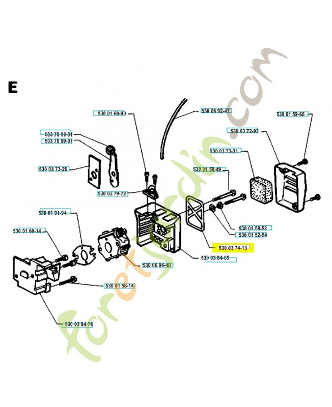 Support de filtre 530037413. Pièce de rechange Husqvarna