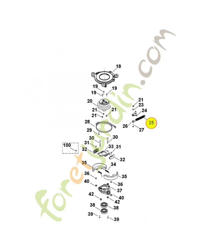 Ressort de tension 6107-162-7900. Pièce de rechange Sithl / Vicking