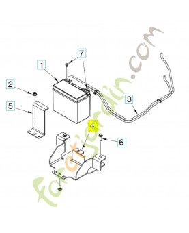 Support de batterie 595313602. Pièce détachée Husqvarna