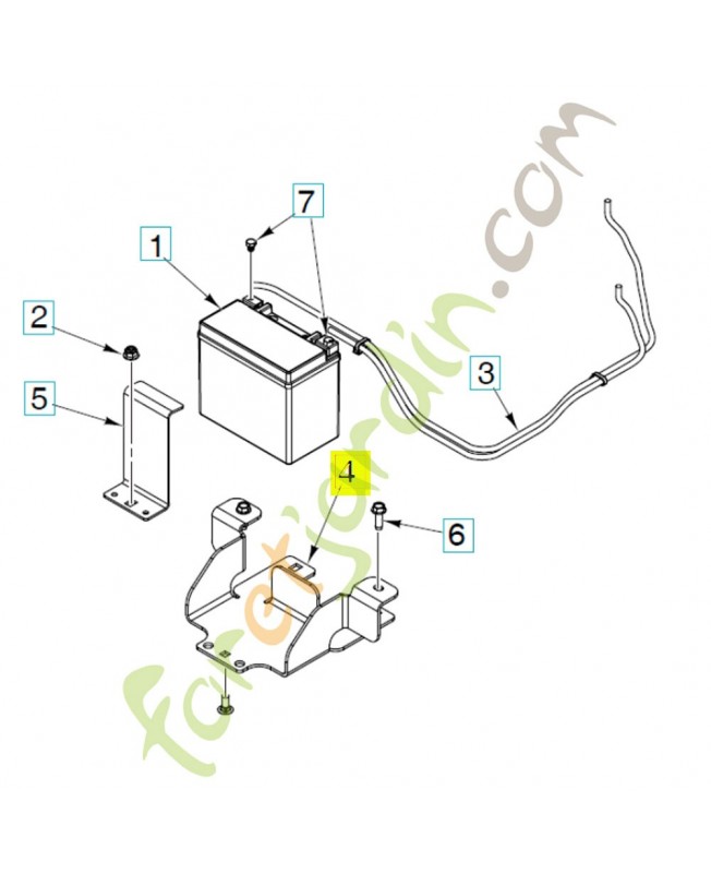 Support de batterie 595313602. Pièce détachée Husqvarna Support de batterie 595313602. Pièce détachée Husqvarna
