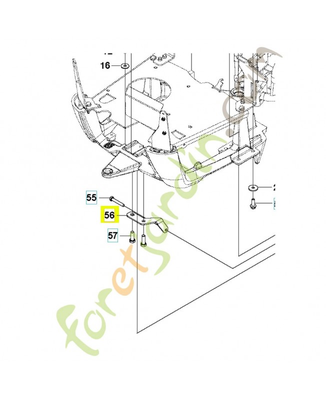 support 597984301 - Pièce détachée Husqvarna