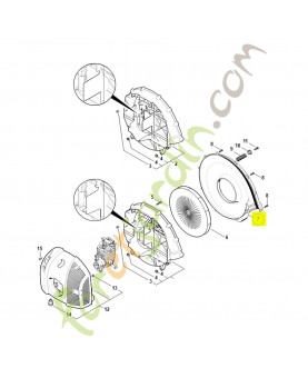 Carter turbine extérieur 4282-701-0702. Pièce détachée Stihl / Vicking
