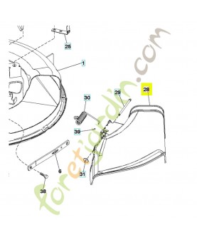 Deflecteur husqvarna référence 532417344
