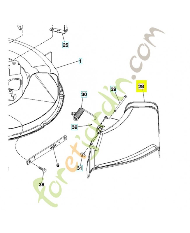 Deflecteur husqvarna référence 532417344 Deflecteur husqvarna référence 532417344