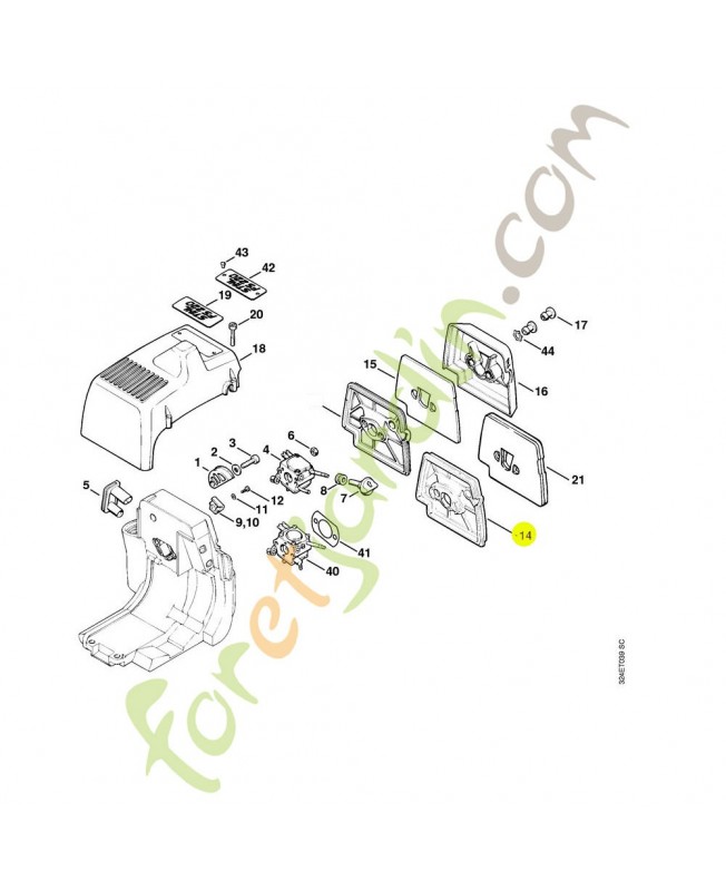 Filtre a air 4119-120-1606. Pièce de rechange Sithl / Vicking