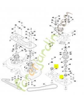 Poulie crantée 28 dents 6170-760-7510. Pièce de rechange Sithl / Vicking