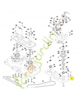Guide de courroie gauche 6170-704-9420. Pièce de rechange Sithl / Vicking