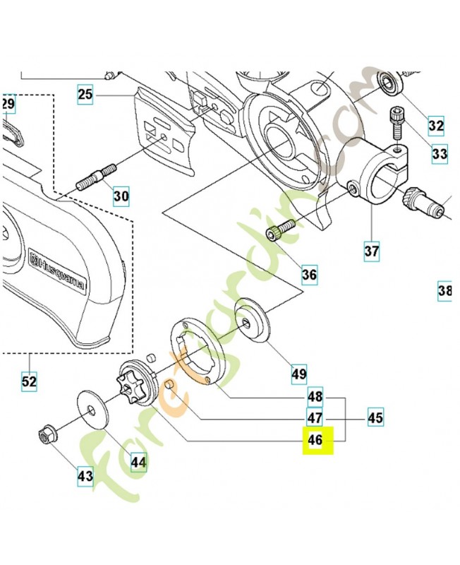 Pignon 537271501. Pièce de rechange Husqvarna