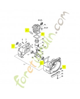 Jeu de joints moteur 4119-007-1051. Pièce de rechange Sithl / Vicking