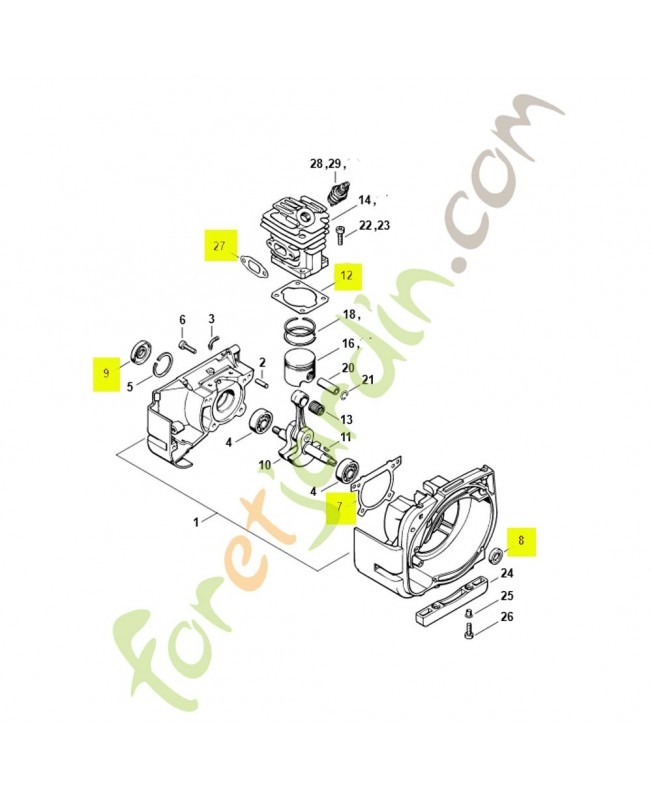 Jeu de joints moteur 4119-007-1051. Pièce de rechange Sithl / Vicking Jeu de joints moteur 4119-007-1051. Pièce de rechange Sithl / Vicking