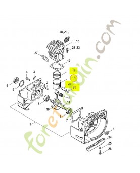 Piston complet d38 4119-030-2003. Pièce de rechange Sithl / Vicking