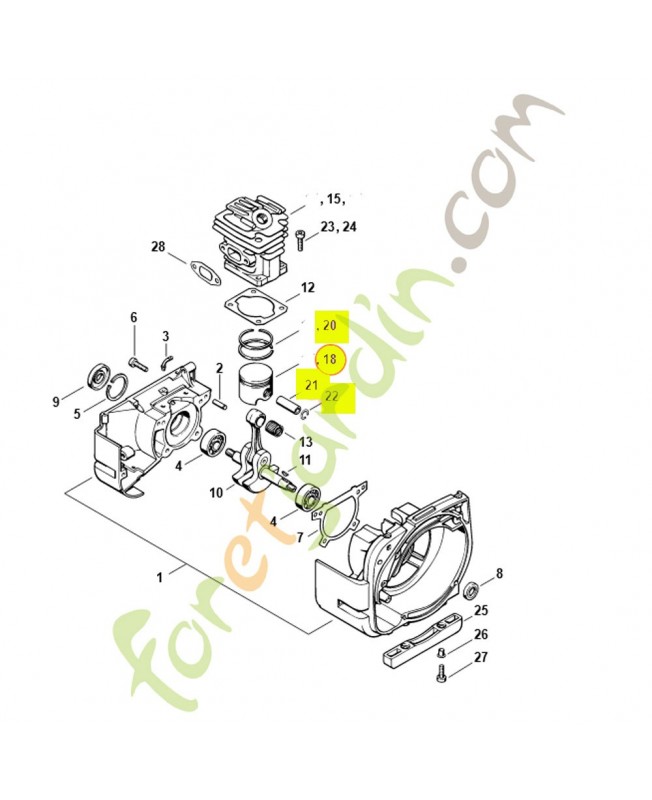 Piston complet d.40  4119-030-2004. Pièce de rechange Sithl / Vicking Piston complet d.40  4119-030-2004. Pièce de rechange Sithl / Vicking