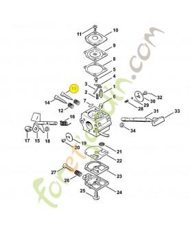 Vis reglage h 4119-122-6702. Pièce de rechange Sithl / Vicking