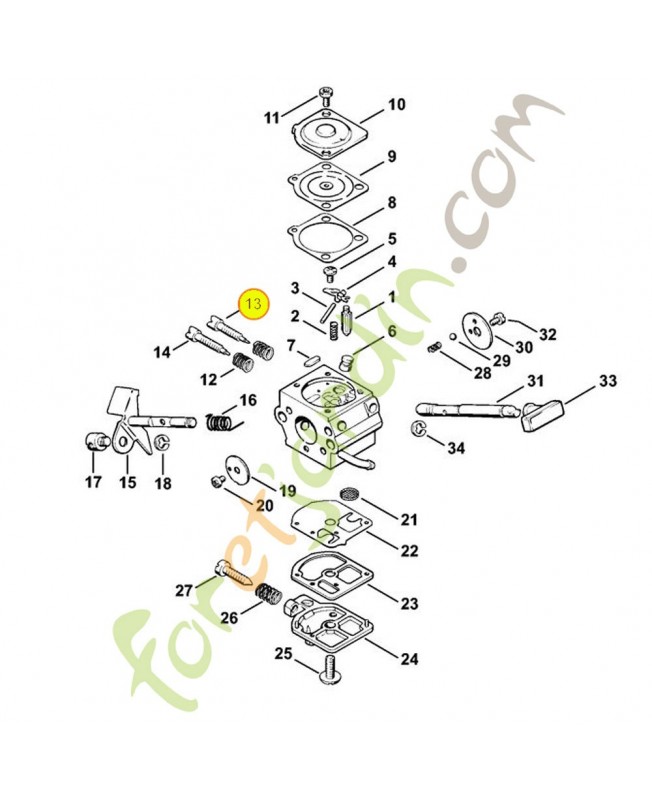 Vis reglage h 4119-122-6702. Pièce de rechange Sithl / Vicking Vis reglage h 4119-122-6702. Pièce de rechange Sithl / Vicking