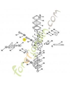 Vis de réglage de ralenti 4119-122-6801. Pièce de rechange Sithl / Vicking