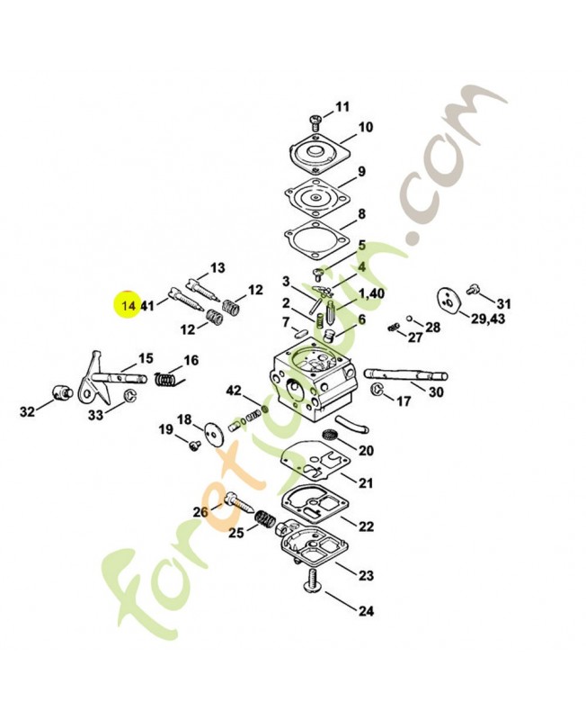 Vis reglage l 4119-122-6802. Pièce de rechange Sithl / Vicking Vis reglage l 4119-122-6802. Pièce de rechange Sithl / Vicking