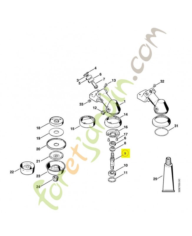 Arbre de sortie 4119-642-0606. Pièce de rechange Sithl / Vicking
