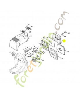 Couvercle carter carburateur 4119-141-1005. Pièce de rechange Sithl / Vicking
