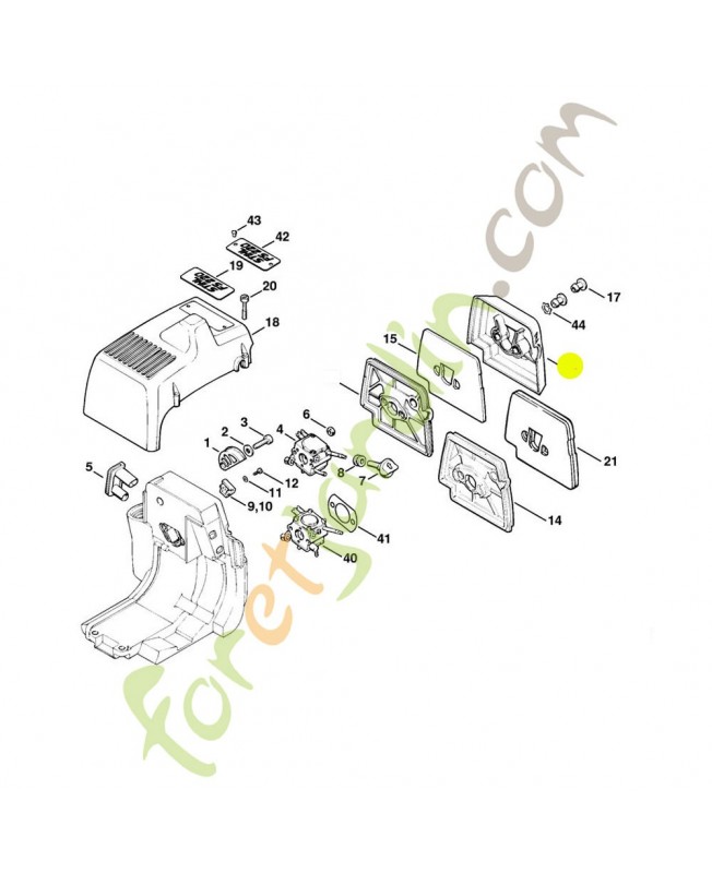 Couvercle carter carburateur 4119-141-1005. Pièce de rechange Sithl / Vicking Couvercle carter carburateur 4119-141-1005. Pièce de rechange Sithl / Vicking