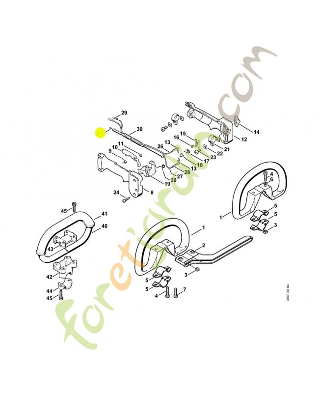 Cable des gaz 4119-180-1105. Pièce de rechange Sithl / Vicking