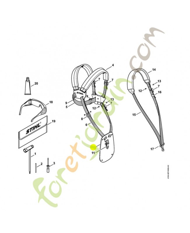 Plaque protection 4119-718-7400. Pièce de rechange Sithl / Vicking