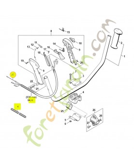 Câble de commande des gaz 4119-180-1103. Pièce détachée Stihl / Vicking