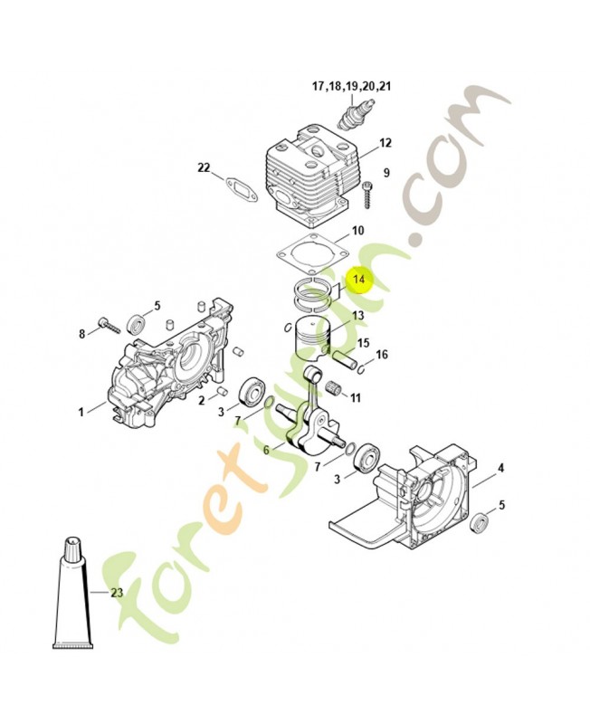 Segment de piston 4119-034-3002. Pièce de rechange Sithl / Vicking Segment de piston 4119-034-3002. Pièce de rechange Sithl / Vicking