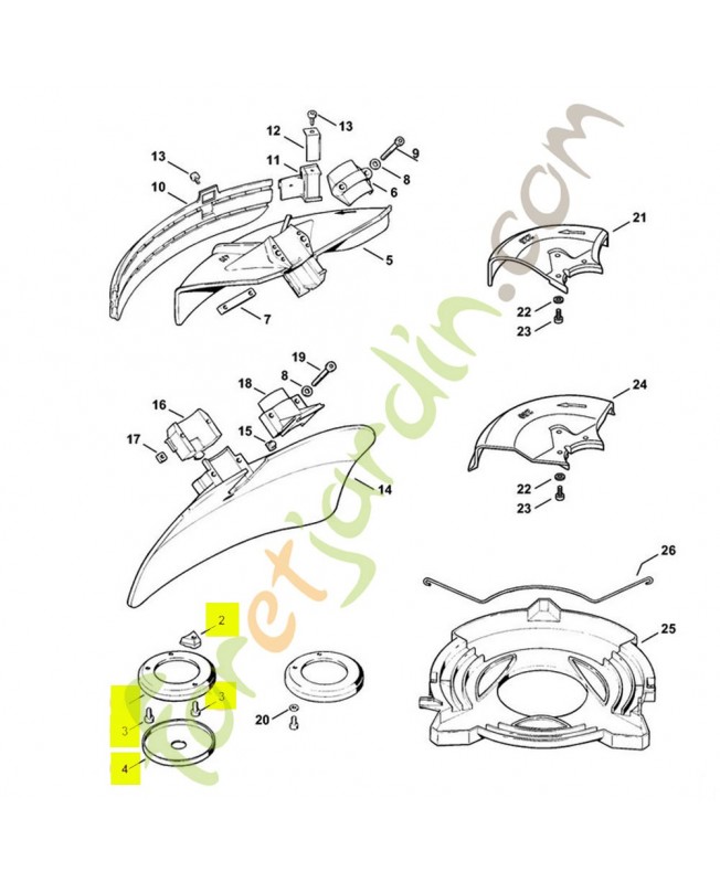 Jeu de pièces de protection 4116-007-1023. Pièce de rechange Sithl / Vicking