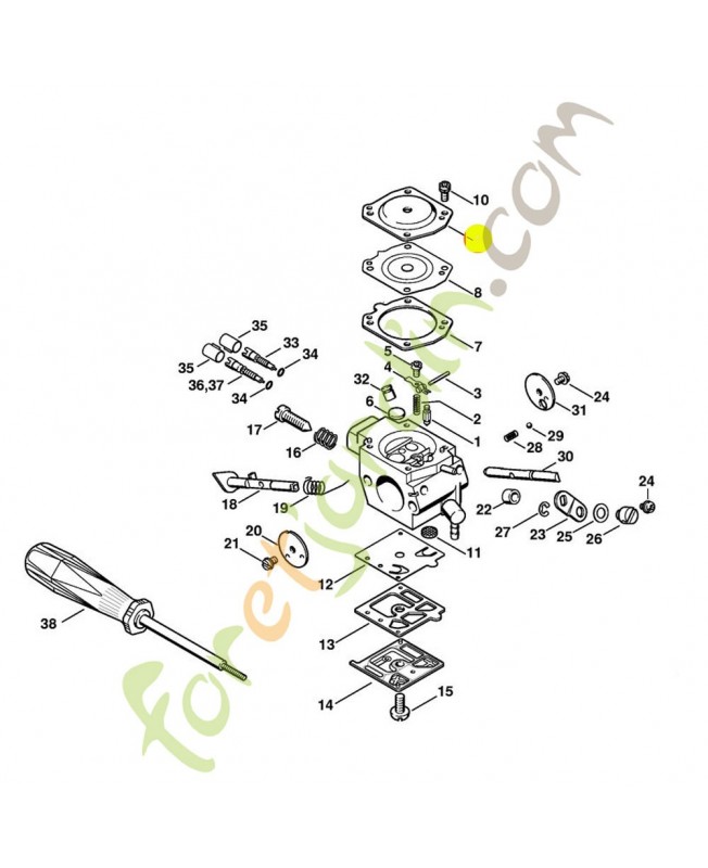 Couvercle 4116-121-0800. Pièce de rechange Sithl / Vicking