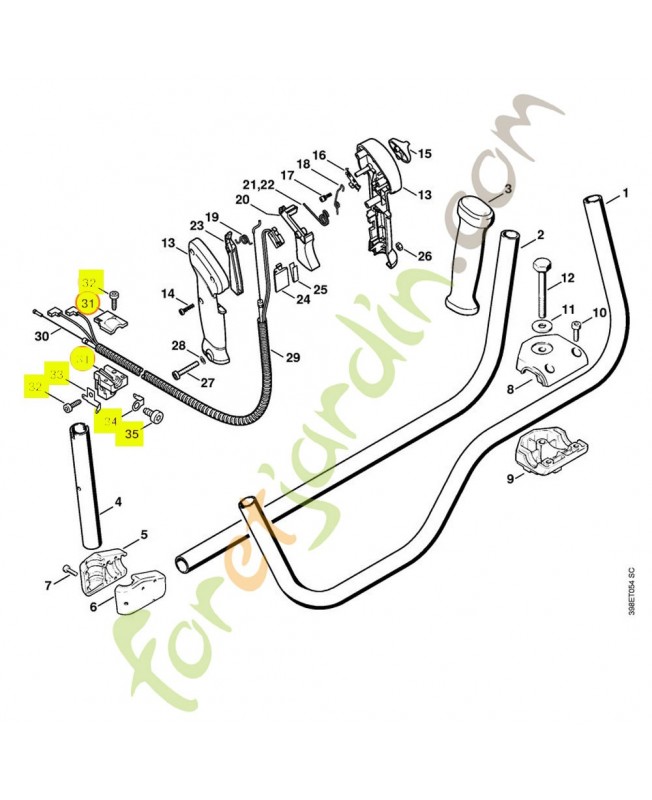 Piece de guidage 4116-180-7202. Pièce de rechange Sithl / Vicking Piece de guidage 4116-180-7202. Pièce de rechange Sithl / Vicking