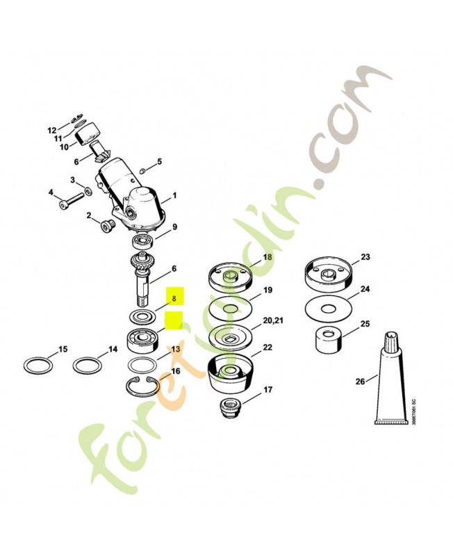 Roulement a billes 6302 4116-640-5101. Pièce de rechange Sithl / Vicking