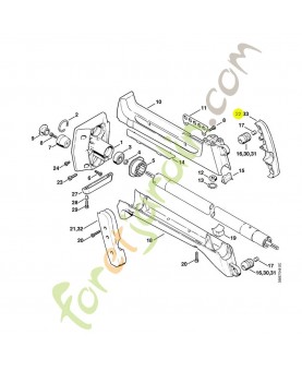 Pièce serrage gauche 4116-791-6804. Pièce de rechange Sithl / Vicking