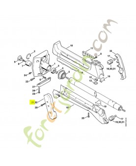 Piece serrage droite Stihl réf.4116-791-6805