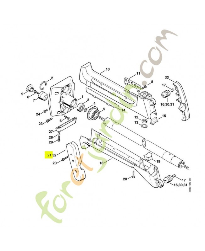 Piece serrage droite Stihl réf.4116-791-6805