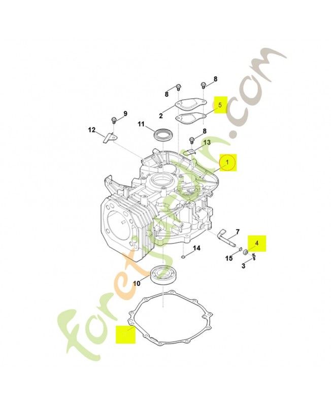 Carter de vilebrequin 0004-020-2102. Pièce détachée Stihl / Vicking