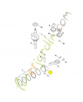 Piston ø mm 0004-034-0501. Pièce détachée Stihl / Vicking