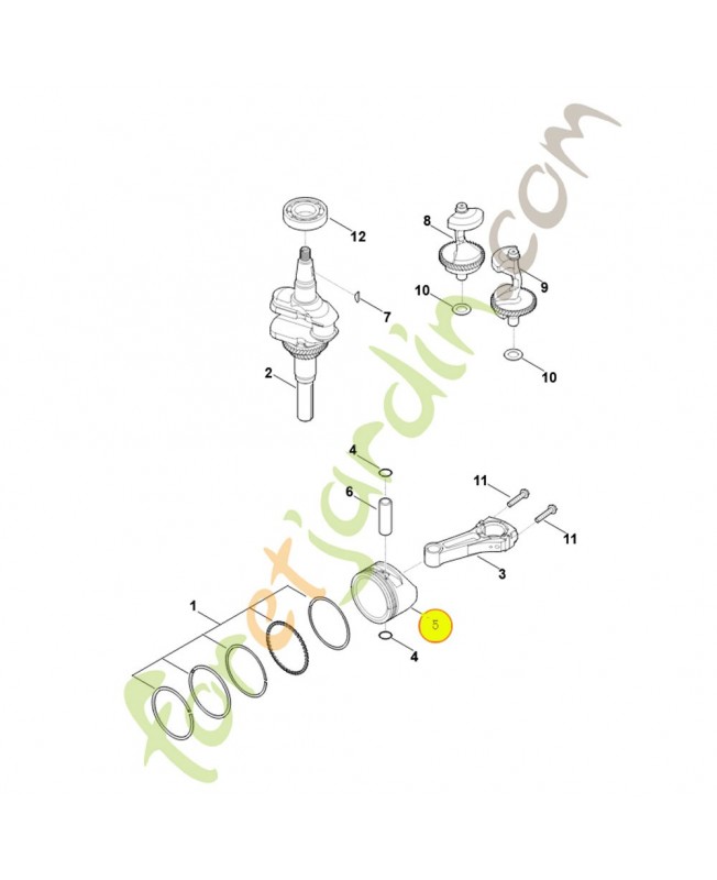 Piston ø mm 0004-034-0501. Pièce détachée Stihl / Vicking