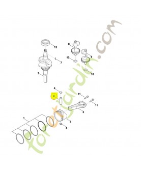 Axe de piston 0004-034-1501. Pièce détachée Stihl / Vicking