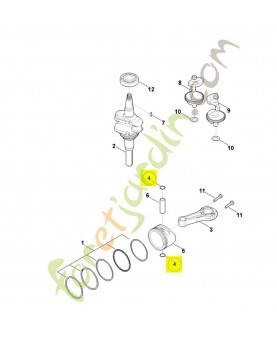 Circlip 0004-034-0100. Pièce détachée Stihl / Vicking
