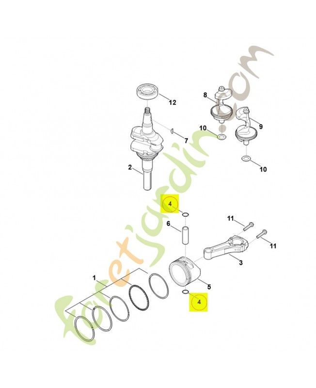 Circlip 0004-034-0100. Pièce détachée Stihl / Vicking
