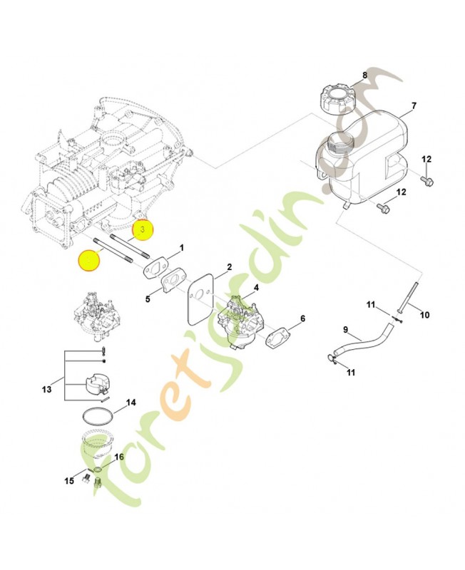 BoulBoulon 0004-025-9000. Pièce détachée Stihl / Vicking