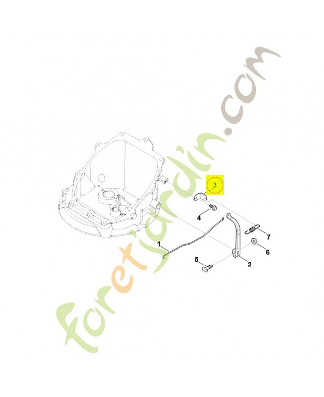 Angle de support 0004-028-7200. Pièce détachée Stihl / Vicking