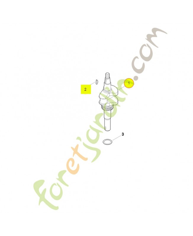 Vilebrequin evc-200 0004-030-0400. Pièce détachée Stihl / Vicking