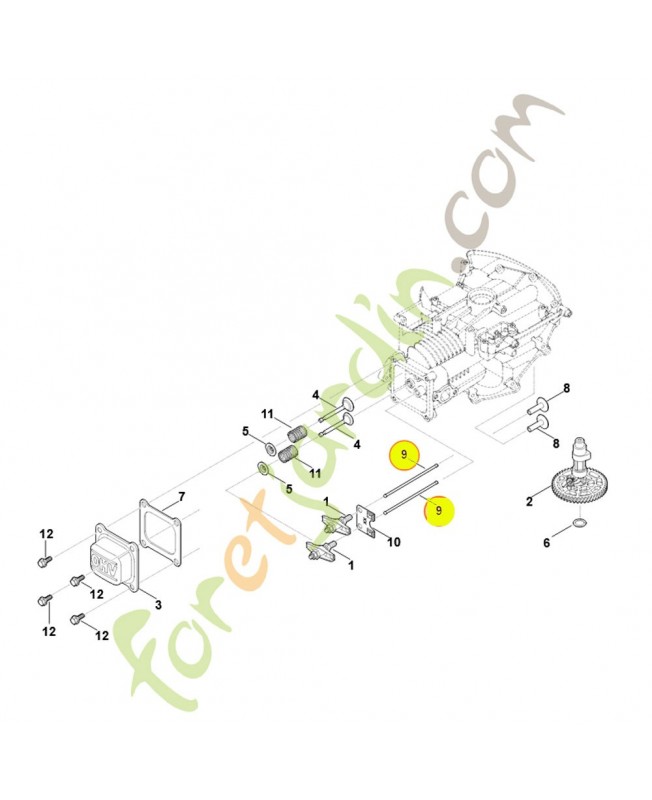 Pare choc 0004-038-2600. Pièce détachée Stihl / Vicking