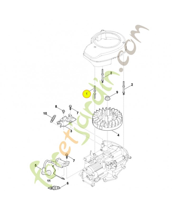 Vis 0004-082-0500. Pièce détachée Stihl / Vicking