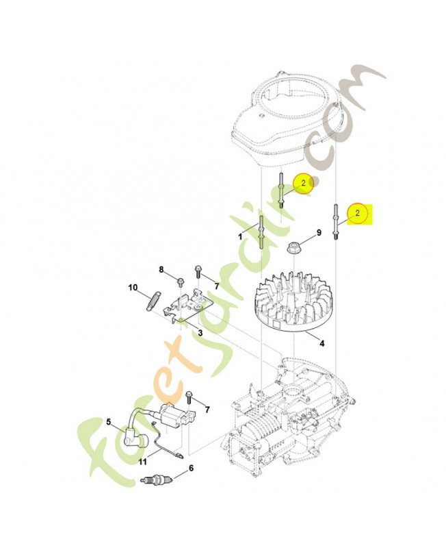 Vis 0004-082-0501. Pièce détachée Stihl / Vicking
