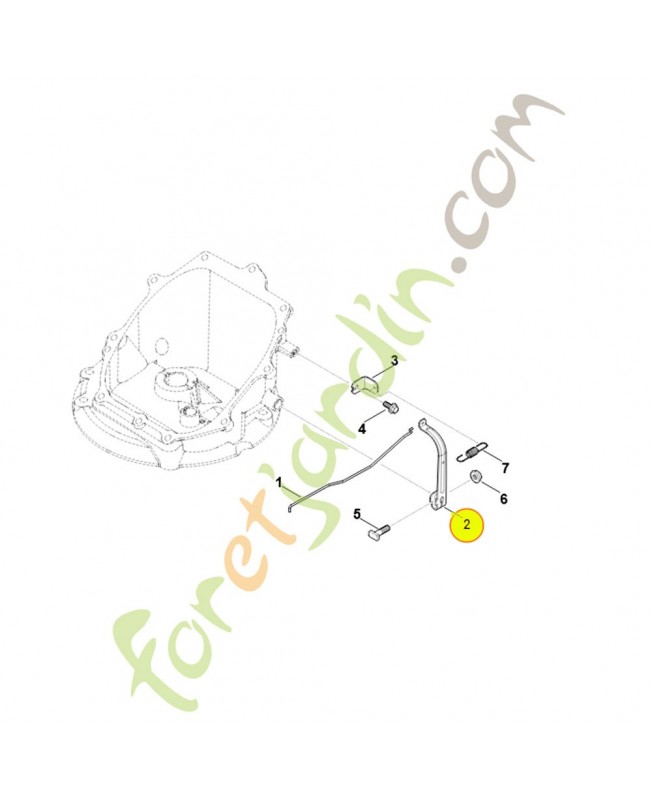 Levier de régulateur 0004-104-0600. Pièce détachée Stihl / Vicking